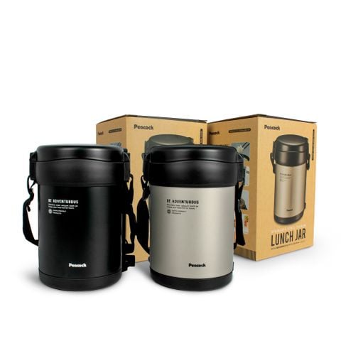 Bộ hộp cơm giữ nhiệt Peacock 1.8L - ARL-18 || Set of Peacock insulated food storage containers 1.8L - ARL-18