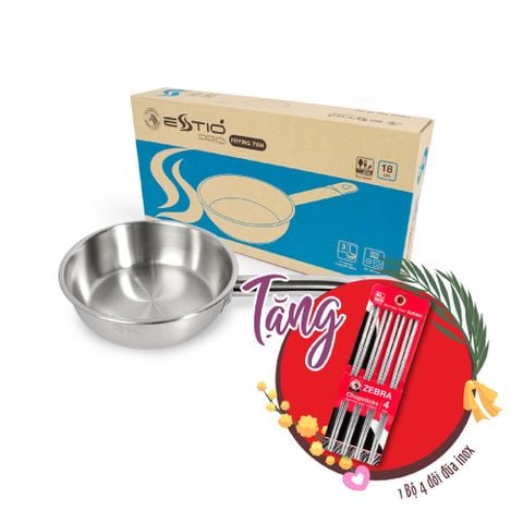 Chảo Inox Zebra Estio 3 đáy 18cm - 175088