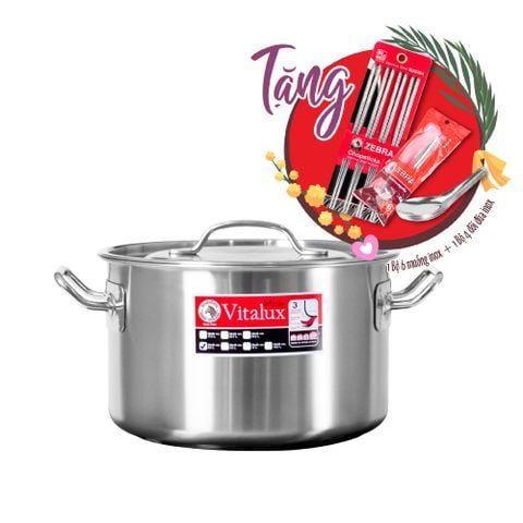 Nồi hầm 3 đáy Vitalux Infinity 24x15cm, 6.5L - 171344 || Vitalux Infinity 3-layer-bottom stockpot 24x15cm, 6.5L - 171344