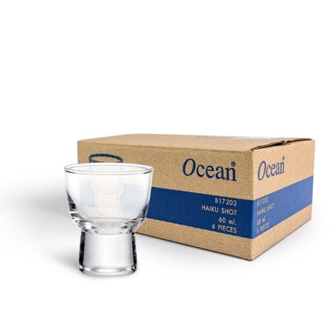 Bộ 6 ly thủy tinh Ocean Haiku Sake 60ml - 1B17202 || Haiku sake glass 60ml - 1B17202