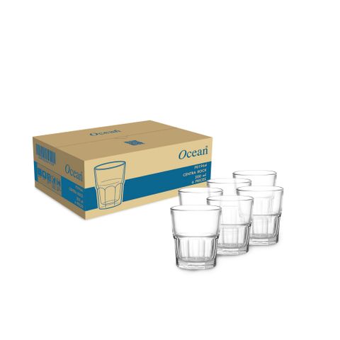 Bộ 6 ly thủy tinh Centra Rock 200ml - 1P01964 || Centra Rock glass 200ml - 1P01964