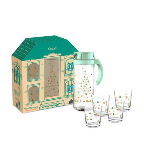 Bộ bình thủy tinh Ocean Ribbon (1,265ml + 4x300ml) - 3GS000005G0245