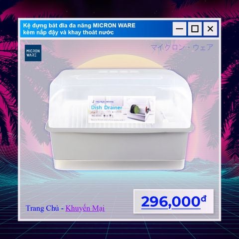 Kệ đựng bát đĩa đa năng kèm nắp đậy và khay thoát nước - JCP5555 || Kitchen Rack with Cover and Drainer -  JCP5555