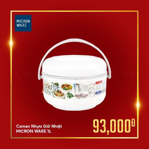 Camen nhựa giữ nóng lạnh 1L - 2004