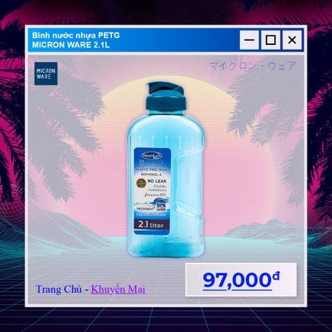 Bình nước nhựa 2.1L - JCP5210 || Plastic water bottle 2.1L - JCP5210