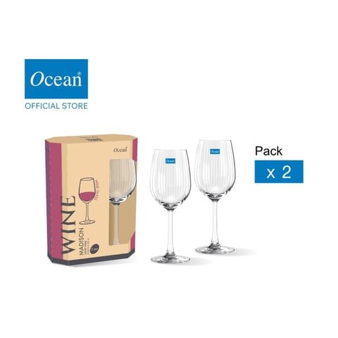Bộ 2 ly rượu Ocean MADISON STRIPE White Wine 350ml - N25