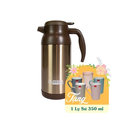 Bình Giữ Nhiệt Lọc Trà Inox Zebra 1.2L (Quai và Vòi rót)  - 112411