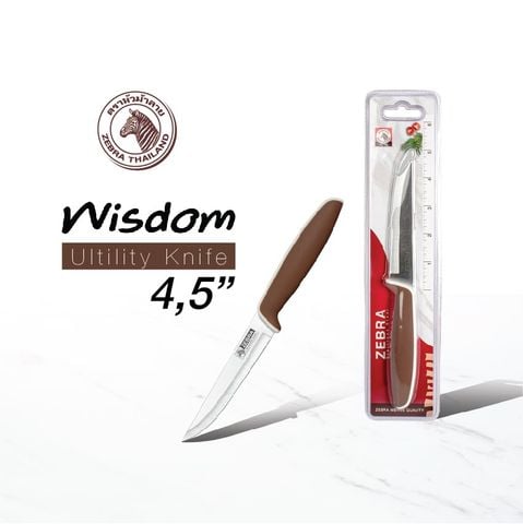 Dao Inox Zebra Wisdom Utility cán nhựa 4.5