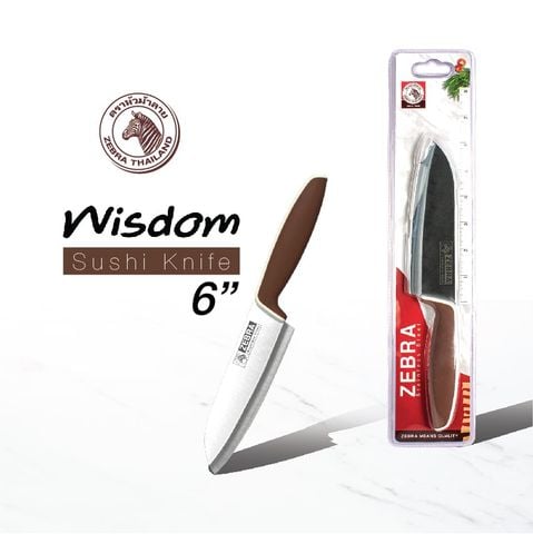 Dao Inox Zebra Wisdom Sushi cán nhựa 6