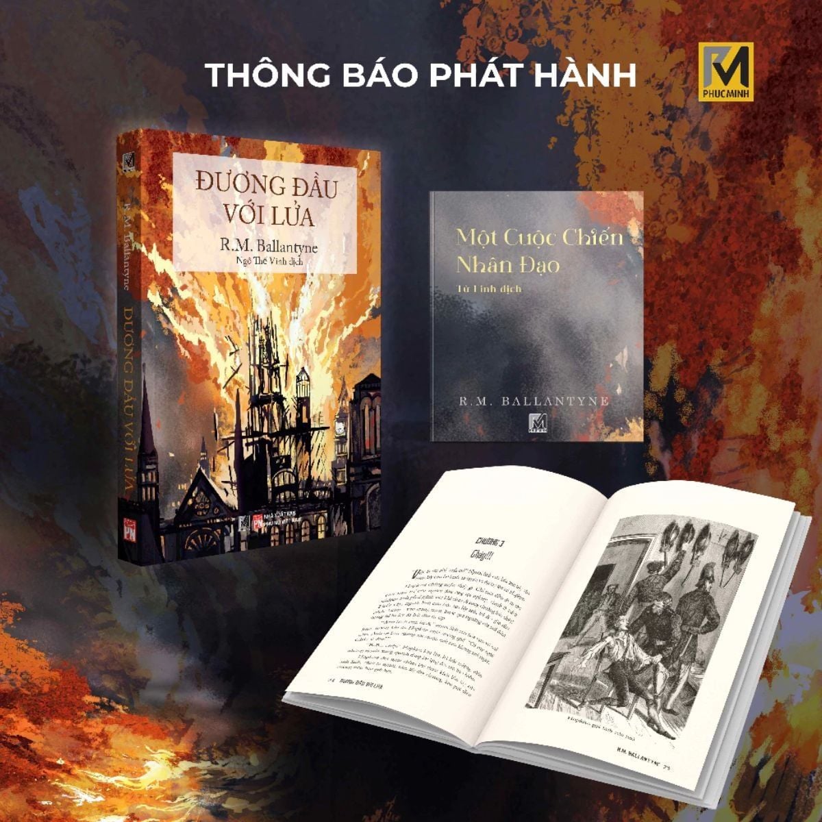 Sách Văn Học Kinh Điển - Đương Đầu Với Lửa - R. M. Ballantyne - Phuc Minh Books