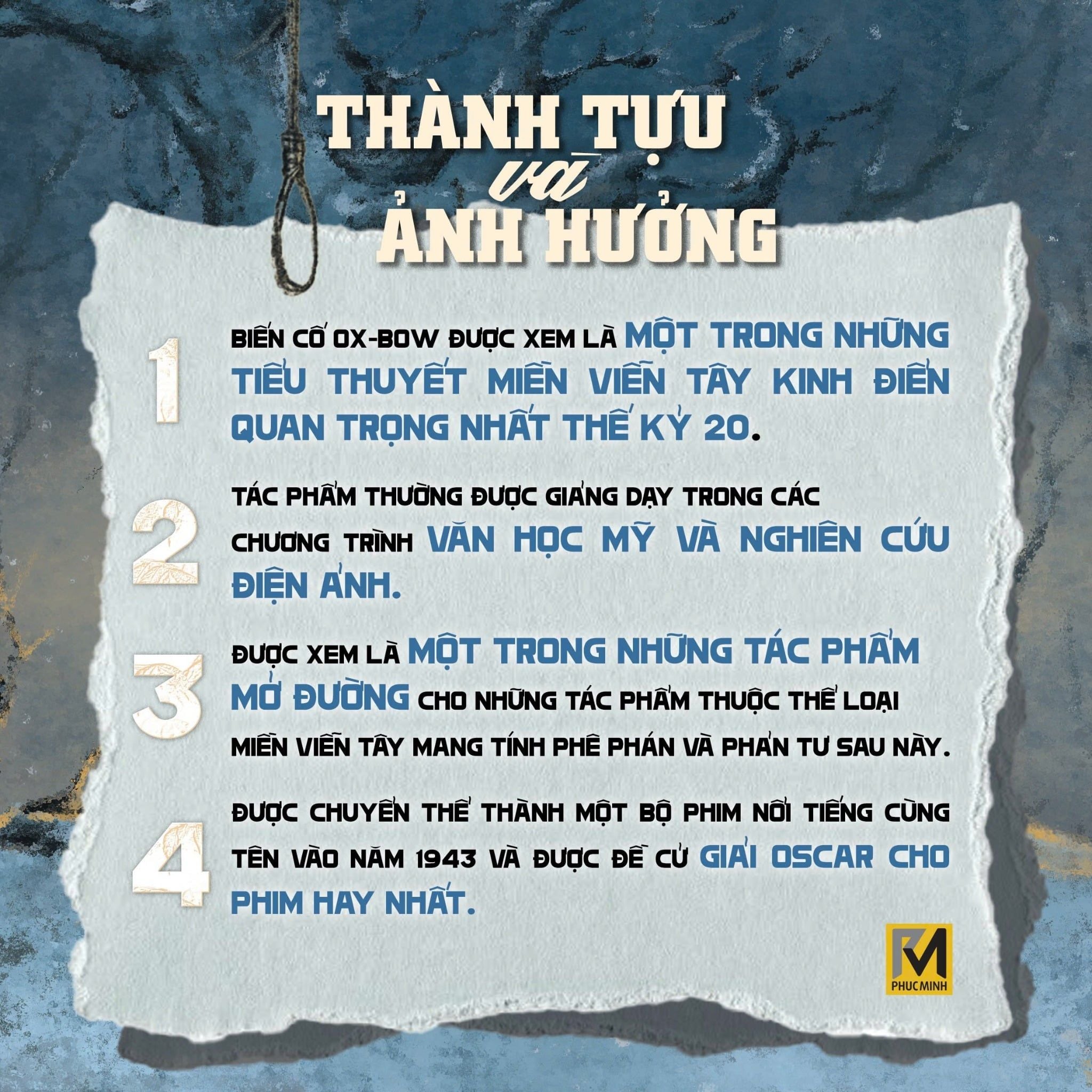 Sách Văn Học Kinh Điển - Biến Cố Ox-Bow - Walter Van Tilburg Clark - Phuc Minh Books