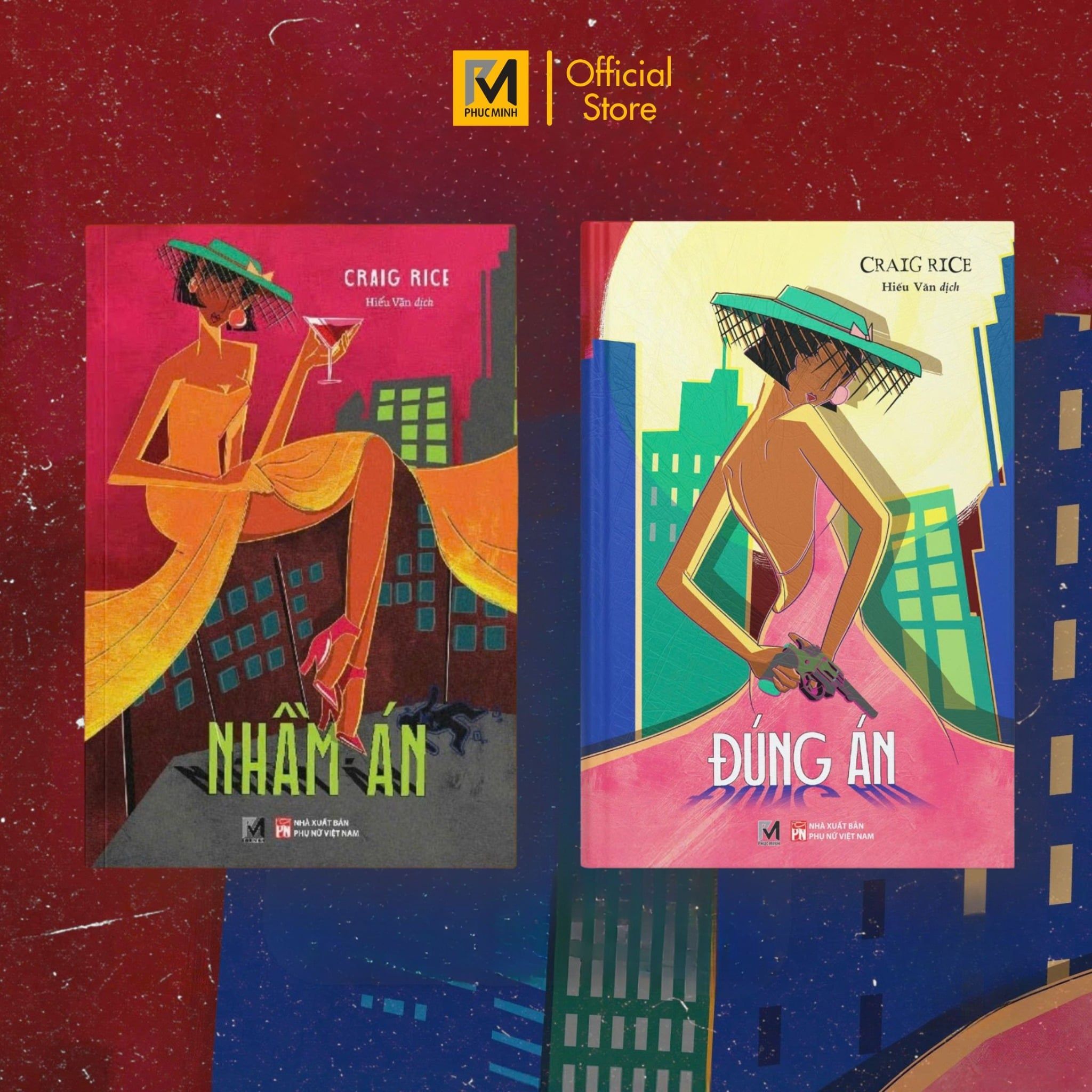 Sách Tiểu Thuyết Trinh Thám - Combo Nhầm Án + Đúng Án - Craig Rice - Phuc Minh Books