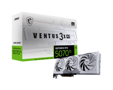  VGA MSI GeForce RTX™ 5070 Ti 16G VENTUS 3X PZ (Project Zero) 