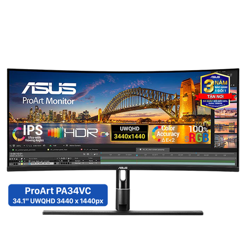  Màn hình ASUS ProArt PA34VC (34 inch - UWQHD - IPS - Cong - USB TypeC) 