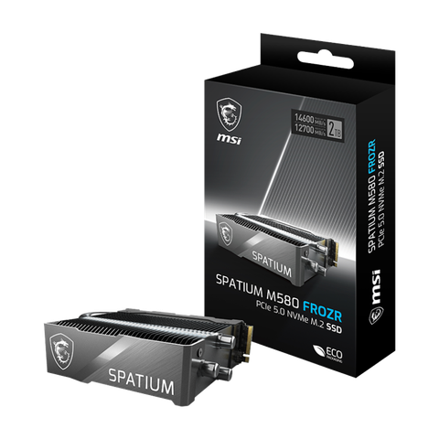  SSD MSI SPATIUM M580 FROZR 4TB M.2 2280 PCIe Gen5 x4 NVMe 