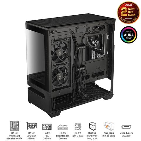  Asus Prime AP202 ARGB M-ATX (Không Fan Đi Kèm) 