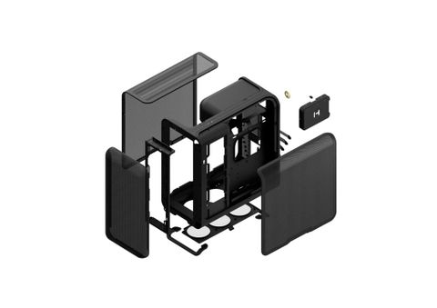  Vỏ case Hyte X50 AIR ( PITCH BLACK ) - MESH 