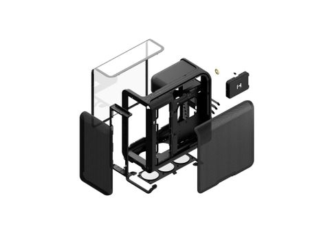  Case HYTE X50 CASE [PITCH BLACK] - TEMPERED GLASS 