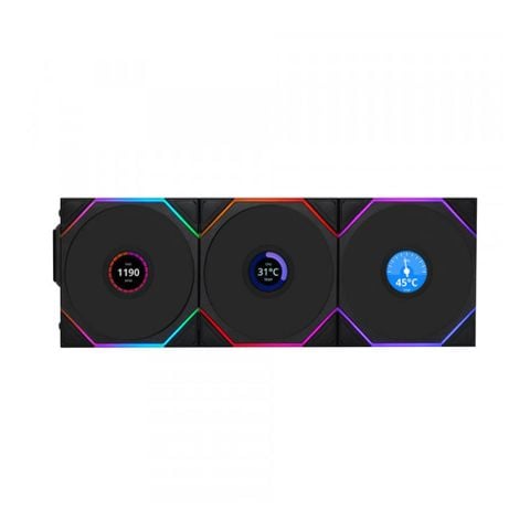  BỘ 3 FAN LIAN LI TL LCD WIRELESS 120-3 BLACK - 12TLLCD1W3B 