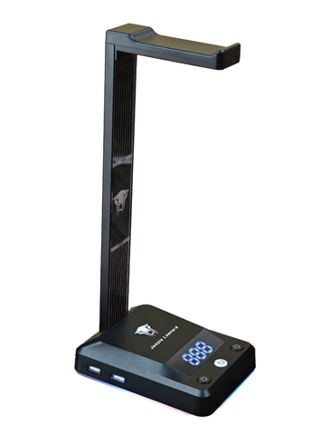  Nút nguồn Leopard kèm giá treo tai nghe RGB - Đen 