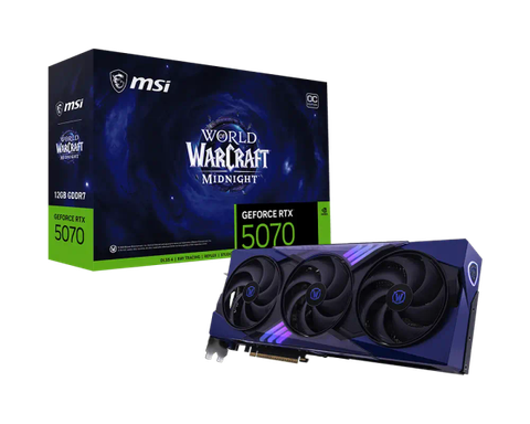  VGA MSI GeForce RTX 5070 12G World of Warcraft MIDNIGHT VOID EDITION OC 
