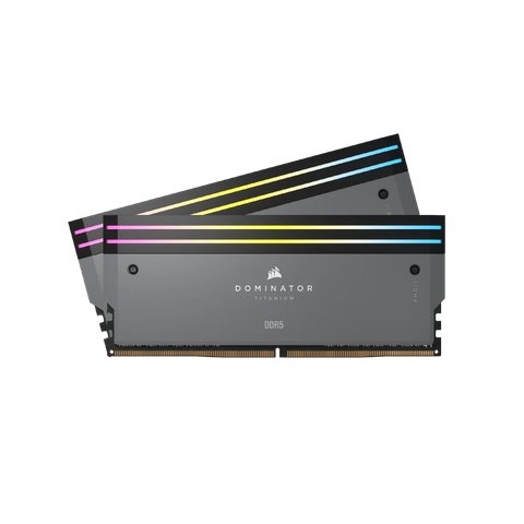  CORSAIR Dominator Titanium RGB Grey 32GB (AMD Expo) Memory Kit – Grey, 32GB (2x16GB) 6000MHz CL30 (CMP32GX5M2B6000Z30) 