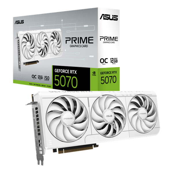  ASUS PRIME GeForce RTX 5070 White OC Edition 12GB GDDR7 