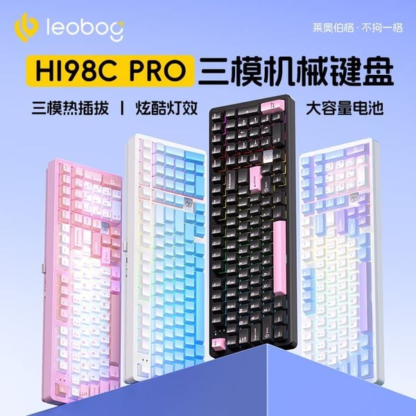  Bàn phím cơ LEOBOG HI98C PRO (Multi-mode | Nhôm CNC | LED RGB) 8K Pin 