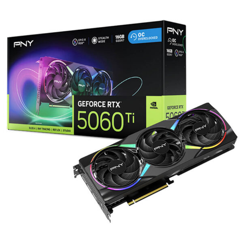  PNY GeForce RTX 5060 Ti 16GB EPIC-X RGB Overclocked Triple Fan 