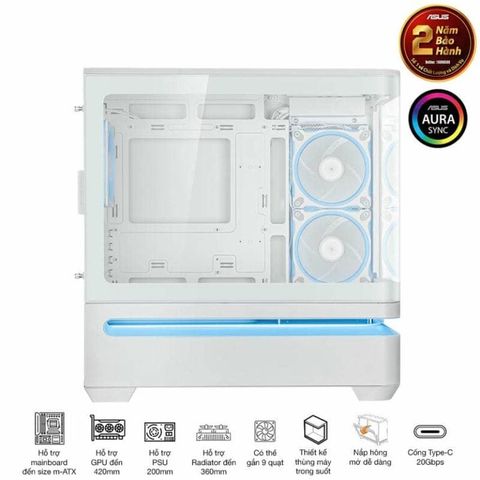  Asus Prime AP202 ARGB M-ATX (Không Fan Đi Kèm) 