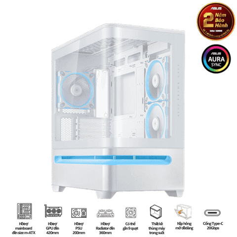  Asus Prime AP202 ARGB M-ATX (Không Fan Đi Kèm) 