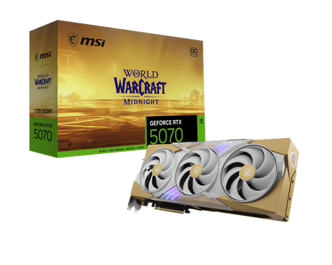  VGA MSI GeForce RTX 5070 12G World of Warcraft MIDNIGHT LIGHT EDITION OC 
