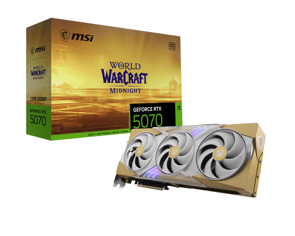  VGA MSI GeForce RTX 5070 12G World of Warcraft MIDNIGHT LIGHT EDITION OC 