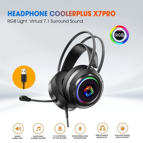  TAI NGHE COOLERPLUS LED RGB X7PRO 7.1 