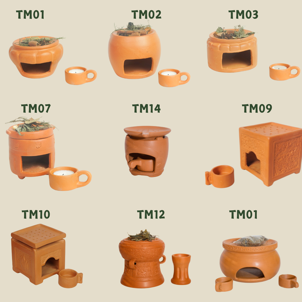  Bếp Xông Thảo Mộc, Bồ Kết Đất Nung - TM06 