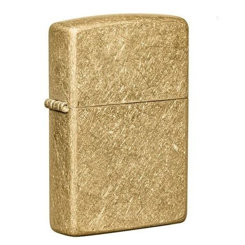 Bật Lửa Zippo Đồng Khối Xi Bụi Vàng Xước Z349