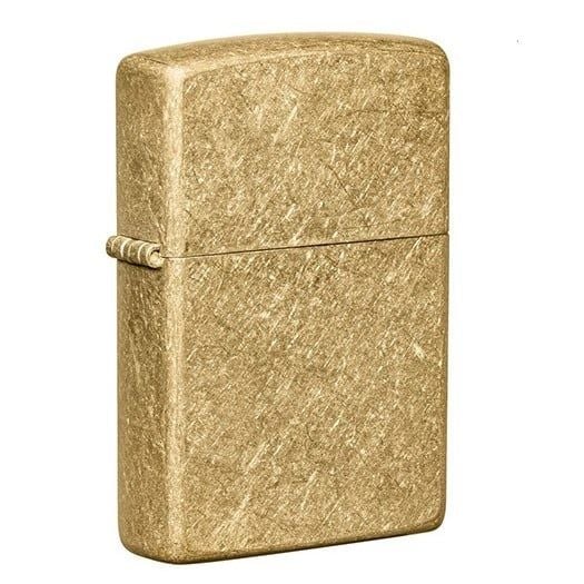 Bật Lửa Zippo Đồng Khối Xi Bụi Vàng Xước Z349
