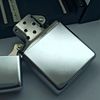 Bật Lửa Zippo Cổ Đồng Khối Mạ Chrome Trắng Trơn Bóng Đời 4 Vạch Huyền Sản Xuất Năm 1986 ZC501
