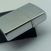 Bật Lửa Zippo Cổ Đồng Khối Mạ Chrome Trắng Trơn Bóng Đời 4 Vạch Huyền Sản Xuất Năm 1986 ZC501