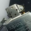 Bật Lửa Zippo Đồng Khối Mạ Chrome Trắng Trơn Phay Xước Chủ Đề Nữ Thần Tự Do Liberty Đời XII La Mã Sản Xuất Năm 1996 ZL878