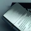 Bật Lửa Zippo Đồng Khối Mạ Chrome Trắng Trơn Phay Xước Chủ Đề Nữ Thần Tự Do Liberty Đời XII La Mã Sản Xuất Năm 1996 ZL877