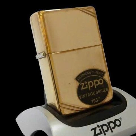 Bật Lửa Zippo Đồng Khối Vintage Chặt Góc Trơn Bóng 2 Mặt Sản Xuất Năm 1986 Đời II La Mã ZQH196