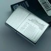 Bật Lửa Zippo Đồng Khối Mạ Chrome Trắng Trơn Phay Xước Chủ Đề Nữ Thần Tự Do Liberty Đời XII La Mã Sản Xuất Năm 1996 ZL878