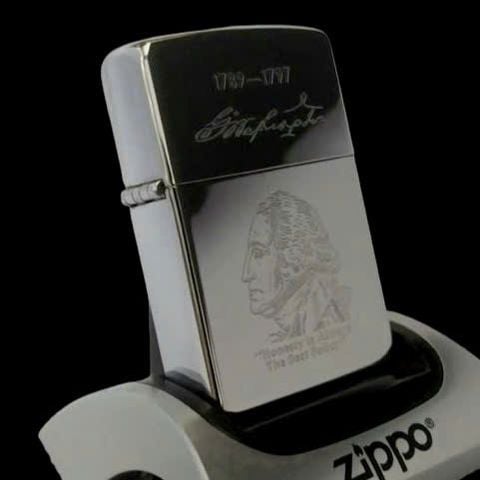 Bật Lửa Zippo Đồng Khối Mạ Chrome Khắc Ăn Mòn Chân Dung Các Vị Tổng Thống Hoa Kỳ Đời V La Mã Sản Xuất Năm 1989 ZL865