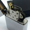 Bật Lửa Zippo Đồng Khối Mạ Chrome Trắng Trơn Phay Xước Đời II La Mã Sản Xuất Năm 1986 ZL875