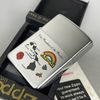 Bật Lửa Zippo Đồng Khối Mạ Chrome Bóng Khắc Ăn Mòn Phủ Sơn Chủ Đề Quần Đảo Hawaii Đời III La Mã Sản Xuất Năm 1987 ZL862