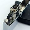 Bật Lửa Zippo Đồng Khối Mạ Chrome Trắng Trơn Phay Xước Chủ Đề Nữ Thần Tự Do Liberty Đời XII La Mã Sản Xuất Năm 1996 ZL877