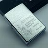 Bật Lửa Zippo Đồng Khối Mạ Chrome Trắng Trơn Phay Xước Chủ Đề Nữ Thần Tự Do Liberty Đời XII La Mã Sản Xuất Năm 1996 ZL876