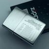 Bật Lửa Zippo Đồng Khối Mạ Chrome Trắng Trơn Phay Xước Chủ Đề Nữ Thần Tự Do Liberty Đời XII La Mã Sản Xuất Năm 1996 ZL878