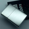 Bật Lửa Zippo Đồng Khối Mạ Chrome Trắng Trơn Phay Xước Chủ Đề Nữ Thần Tự Do Liberty Đời XII La Mã Sản Xuất Năm 1996 ZL877
